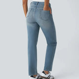 Ελαστικό και Άνετο Παντελόνι με Ψηλή Μέση