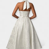 Μίντι Φόρεμα με Ανοιχτή Πλάτη και Κορσέ Σχεδίαση