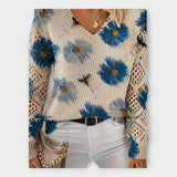 Πλεκτή Μπλούζα με Λεπτομέρειες Δαντέλας