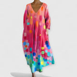 Πρεμιουμ Κομψό Φόρεμα με V-Λαιμό