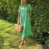 Fioria | Κομψό Ριγέ Φόρεμα