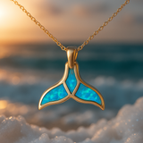 Χρυσό Δαχτυλίδι με Ουρά Δελφινιού και Μπλε Όπαλ