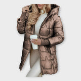 Πουπουλένιο Μπουφάν με Κουκούλα