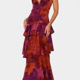 Domenica | Φόρεμα από σιφόν με V λαιμόκοψη