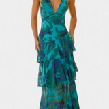 Domenica | Φόρεμα από σιφόν με V λαιμόκοψη