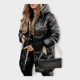 Πουπουλένιο Μπουφάν με Κουκούλα