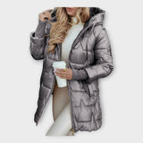 Πουπουλένιο Μπουφάν με Κουκούλα