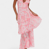 Domenica | Φόρεμα από σιφόν με V λαιμόκοψη