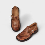 Κομψά Δερμάτινα Mary Janes