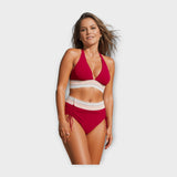Μπικίνι με Πλεκτή Λεπτομέρεια και Ψηλόμεσο Σλιπ