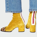 Μποτάκι μεσαίου τακουνιού με αθλητικές λεπτομέρειες