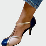 Ρετρό γόβες με λουράκι Τ