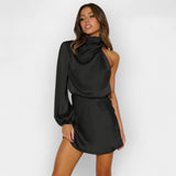 Ασύμμετρο Φόρεμα από Σατέν