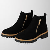 Ολίβια – Γυναικείο παπούτσι με στρογγυλή μύτη και πλευρικό φερμουάρ