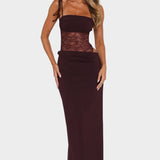 Μάξι Φόρεμα με Χαλαρή Ροή και Εκλεπτυσμένη Φινέτσα