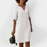 Καθημερινό Φόρεμα με V Λαιμόκοψη