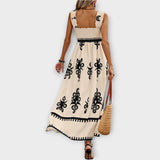 Στιλάτο Φόρεμα Παραλίας με Τετράγωνη Λαιμόκοψη