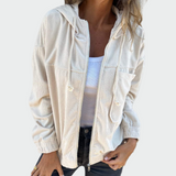 Σακάκι σε Βελούδινη Υφή με Ραβδώσεις