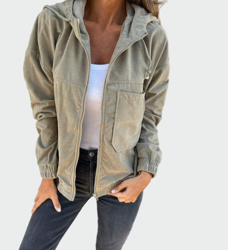 Σακάκι σε Βελούδινη Υφή με Ραβδώσεις