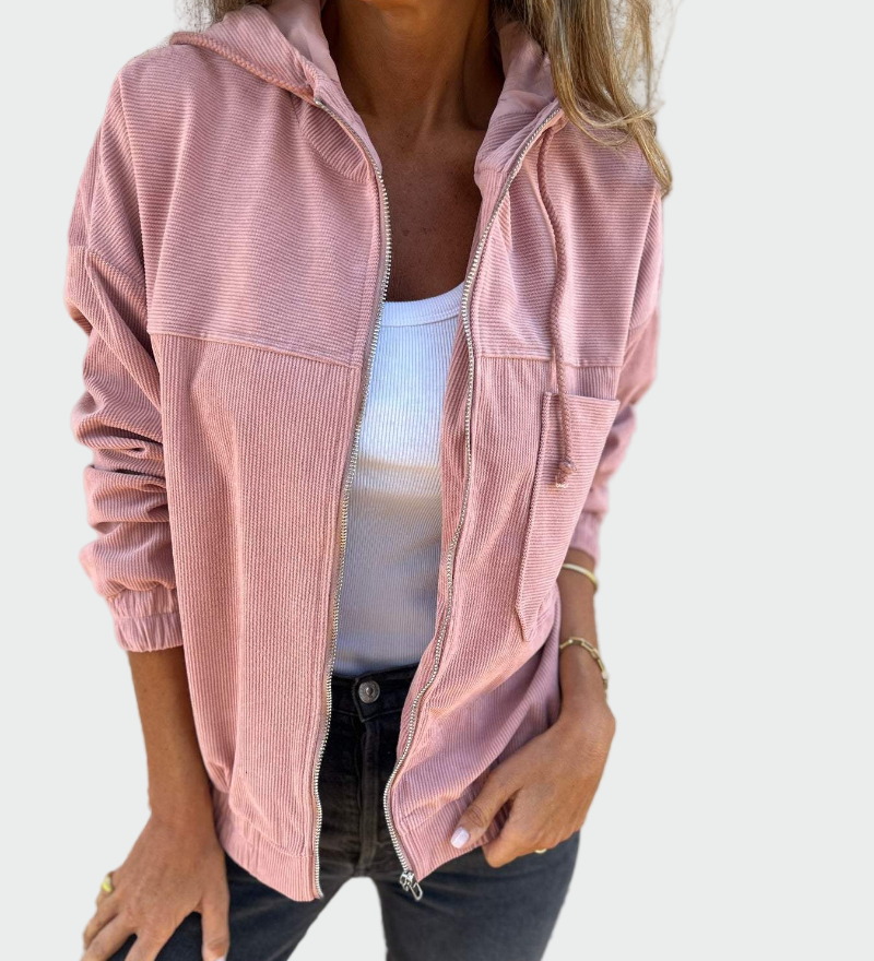 Σακάκι σε Βελούδινη Υφή με Ραβδώσεις