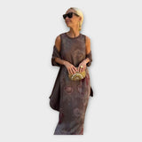 Μάξι Φόρεμα με Εκλεπτυσμένο Σχέδιο