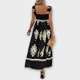 Στιλάτο Φόρεμα Παραλίας με Τετράγωνη Λαιμόκοψη