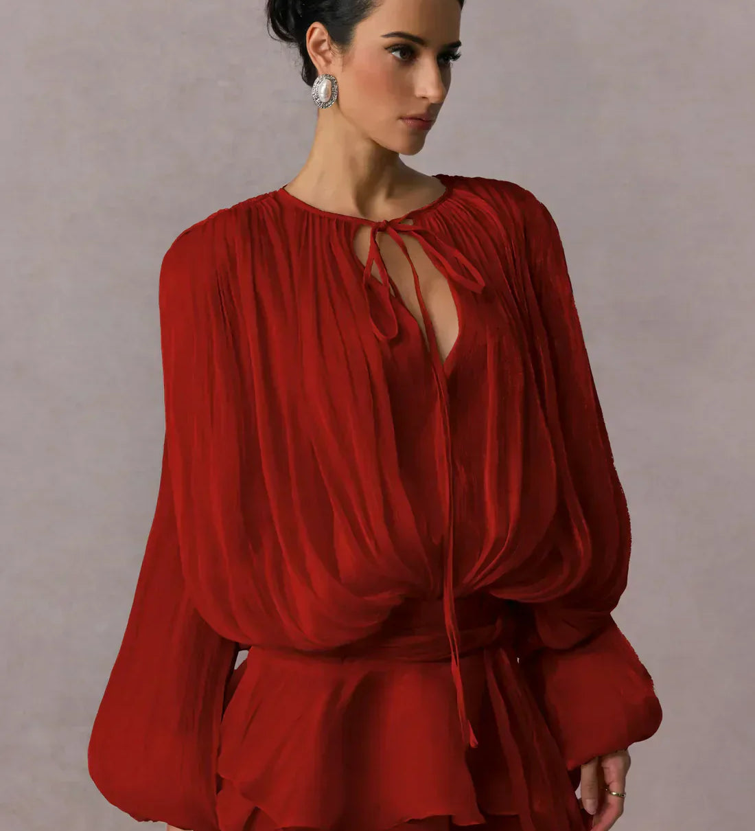 Λυάννα | Κομψό Μποχο Κοντό Φόρεμα