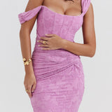 Julia | Μάξι φόρεμα σε μπλε φλοράλ Campanula