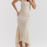 Julia | Μάξι φόρεμα σε μπλε φλοράλ Campanula