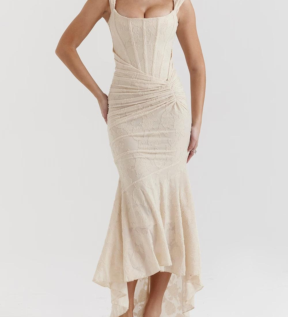 Julia | Μάξι φόρεμα σε μπλε φλοράλ Campanula