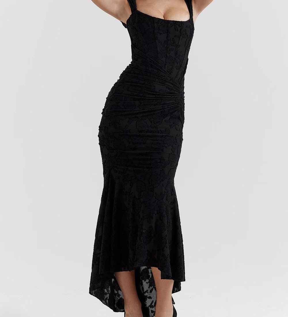 Julia | Μάξι φόρεμα σε μπλε φλοράλ Campanula