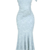 Julia | Μάξι φόρεμα σε μπλε φλοράλ Campanula