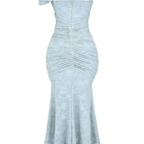 Julia | Μάξι φόρεμα σε μπλε φλοράλ Campanula