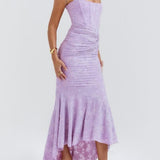 Julia | Μάξι φόρεμα σε μπλε φλοράλ Campanula