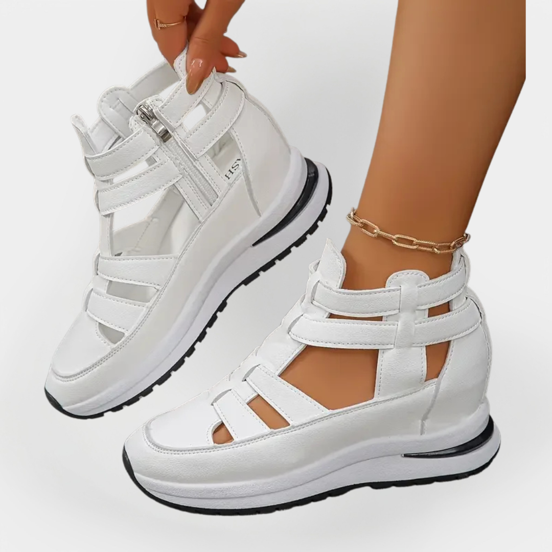 Κομψό Ελαφρύ Σανδάλι με Τακούνι και Πλαϊνό Φερμουάρ