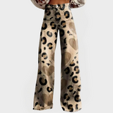 Μωβ Τζιν με Λεοπάρ Σχέδιο και Καρδιές