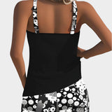 Άνετο Μαγιό σε Δύο Τεμάχια με Λουλουδάτο Σχέδιο