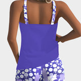 Άνετο Μαγιό σε Δύο Τεμάχια με Λουλουδάτο Σχέδιο