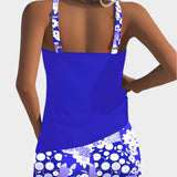 Άνετο Μαγιό σε Δύο Τεμάχια με Λουλουδάτο Σχέδιο