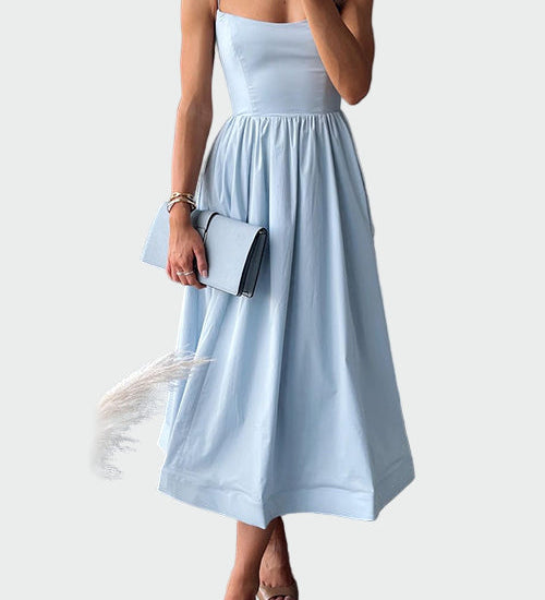 Κομψό Μίντι Φόρεμα με Τιράντες