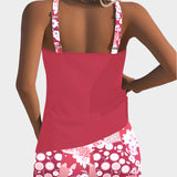 Άνετο Μαγιό σε Δύο Τεμάχια με Λουλουδάτο Σχέδιο