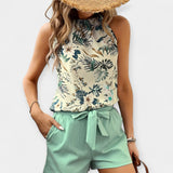 Σετ με Τροπικό Σχέδιο και Τοπ Halter