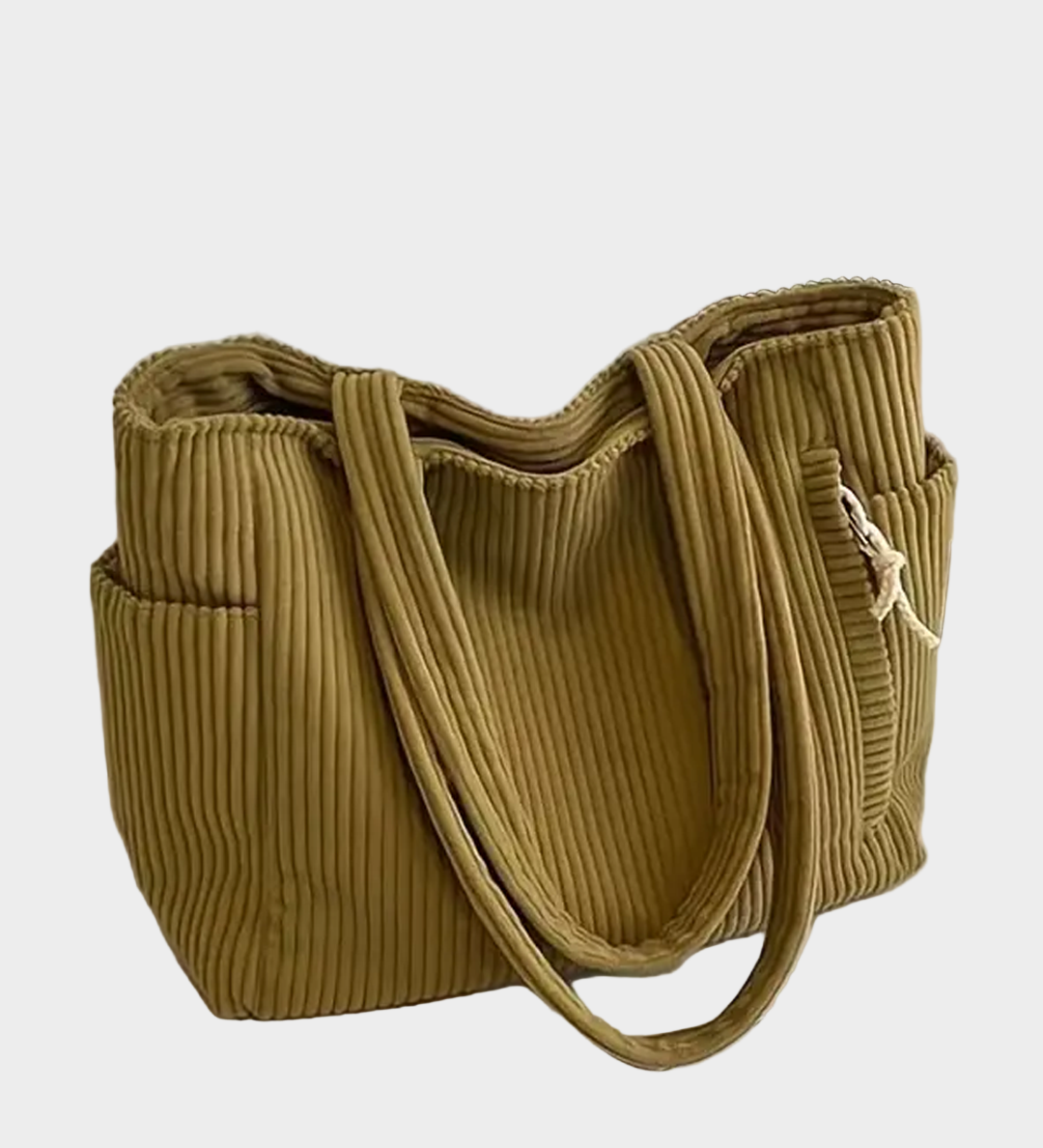 Πλεκτή Τσάντα Ώμου με Λεπτομέρεια Κορδονιού και Μοντέρνα Φινέτσα