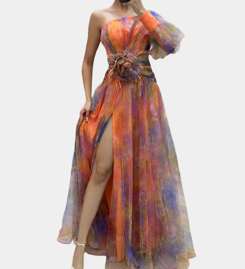 Ρομαντικό Φόρεμα με Άνοιγμα