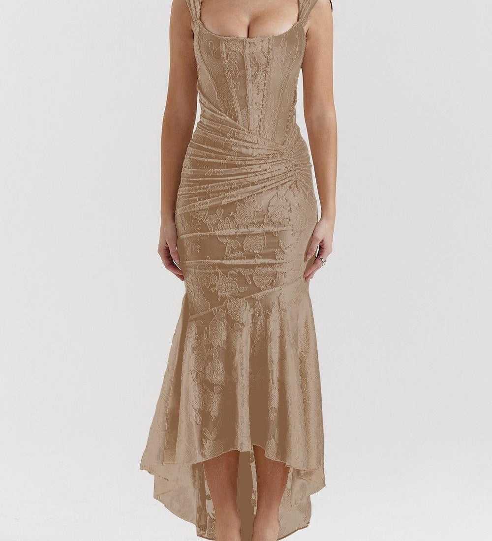 Julia | Μάξι φόρεμα σε μπλε φλοράλ Campanula