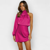 Ασύμμετρο Φόρεμα από Σατέν