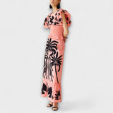 Στυλάτο Tanktop με σχέδιο φοίνικα και τροπικά πουλιά