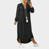 Μακρυμάνικο τζιν μάξι φόρεμα