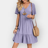 Μίντι Φόρεμα με V Κόψιμο