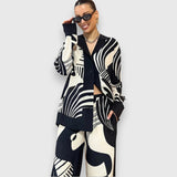 Σετ Δύο Τεμαχίων με Κομψό Γεωμετρικό Σχέδιο